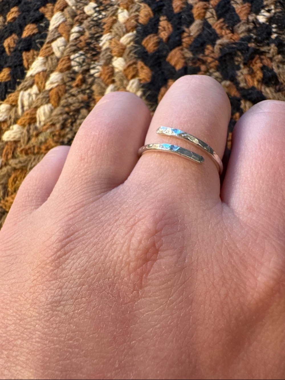 Delicate Hammered Sterling Silver Ring